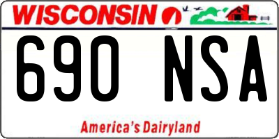 WI license plate 690NSA
