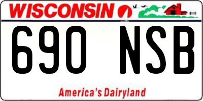 WI license plate 690NSB