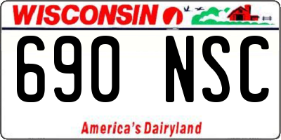 WI license plate 690NSC