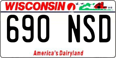 WI license plate 690NSD