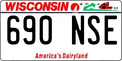 WI license plate 690NSE