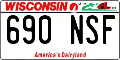 WI license plate 690NSF