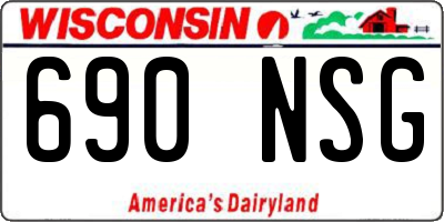 WI license plate 690NSG