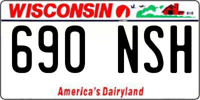 WI license plate 690NSH