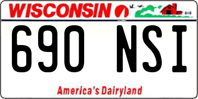 WI license plate 690NSI
