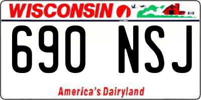 WI license plate 690NSJ