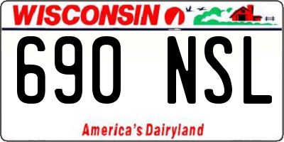 WI license plate 690NSL
