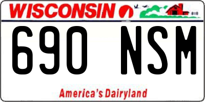 WI license plate 690NSM