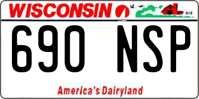 WI license plate 690NSP