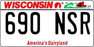WI license plate 690NSR