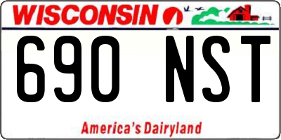 WI license plate 690NST