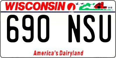 WI license plate 690NSU