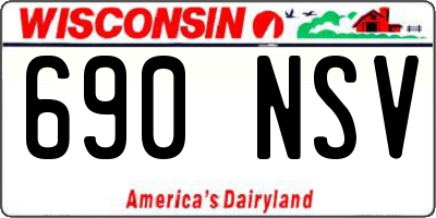 WI license plate 690NSV