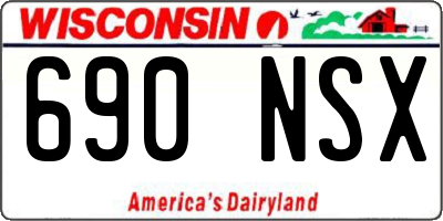 WI license plate 690NSX