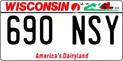 WI license plate 690NSY