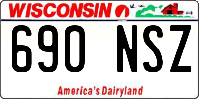 WI license plate 690NSZ