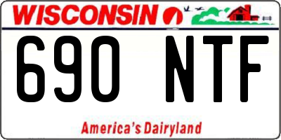 WI license plate 690NTF