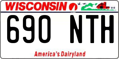 WI license plate 690NTH