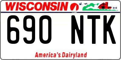 WI license plate 690NTK