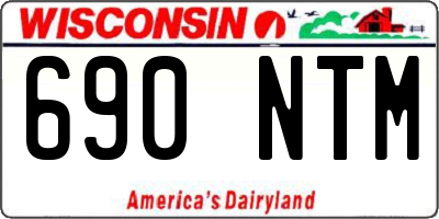 WI license plate 690NTM