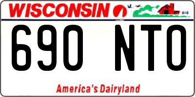 WI license plate 690NTO