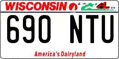 WI license plate 690NTU