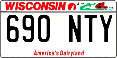 WI license plate 690NTY