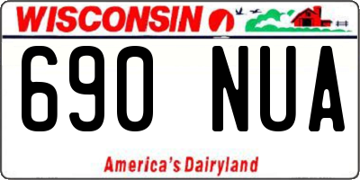 WI license plate 690NUA