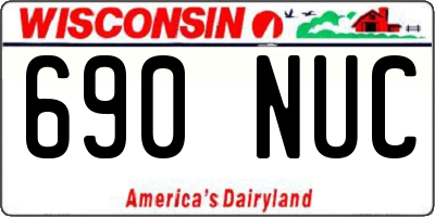 WI license plate 690NUC