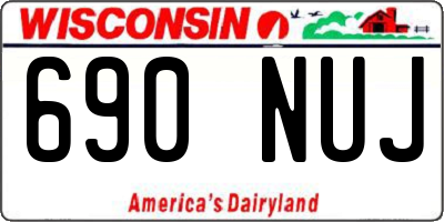WI license plate 690NUJ