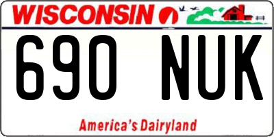WI license plate 690NUK