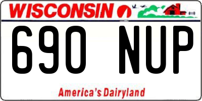 WI license plate 690NUP