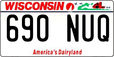 WI license plate 690NUQ