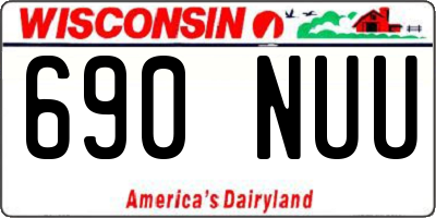 WI license plate 690NUU