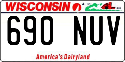 WI license plate 690NUV