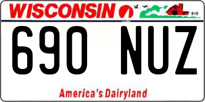 WI license plate 690NUZ