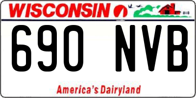 WI license plate 690NVB