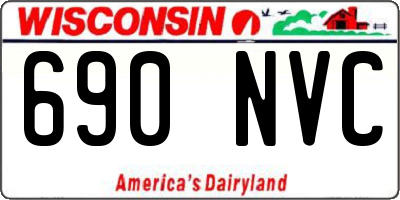 WI license plate 690NVC