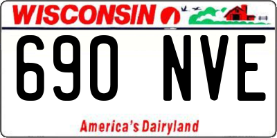 WI license plate 690NVE