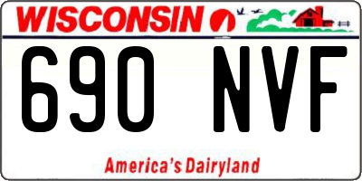 WI license plate 690NVF