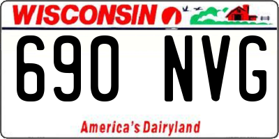 WI license plate 690NVG