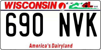 WI license plate 690NVK