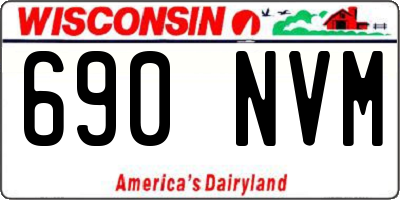 WI license plate 690NVM
