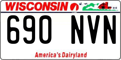 WI license plate 690NVN