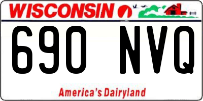 WI license plate 690NVQ