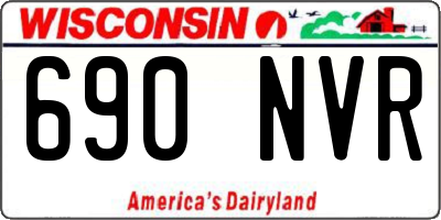 WI license plate 690NVR