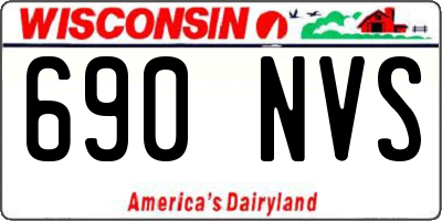 WI license plate 690NVS