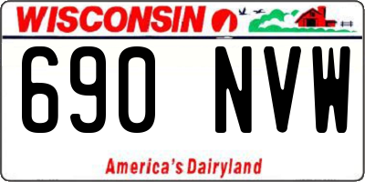 WI license plate 690NVW