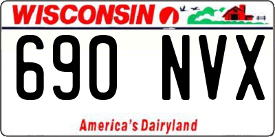 WI license plate 690NVX