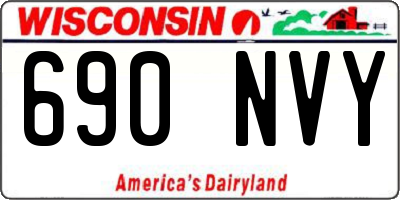 WI license plate 690NVY